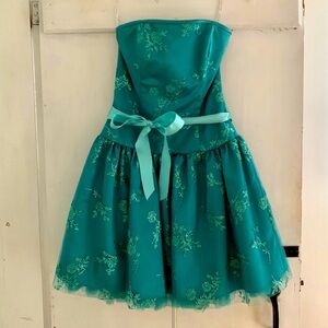 JESSICA MCCLINTOCK Formal Turquoise Dress